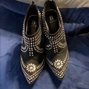 Dressy booties with lots a bling